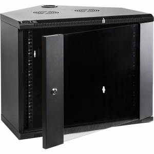 Wall corner enclosure, 600 mm deep, glass door, black
